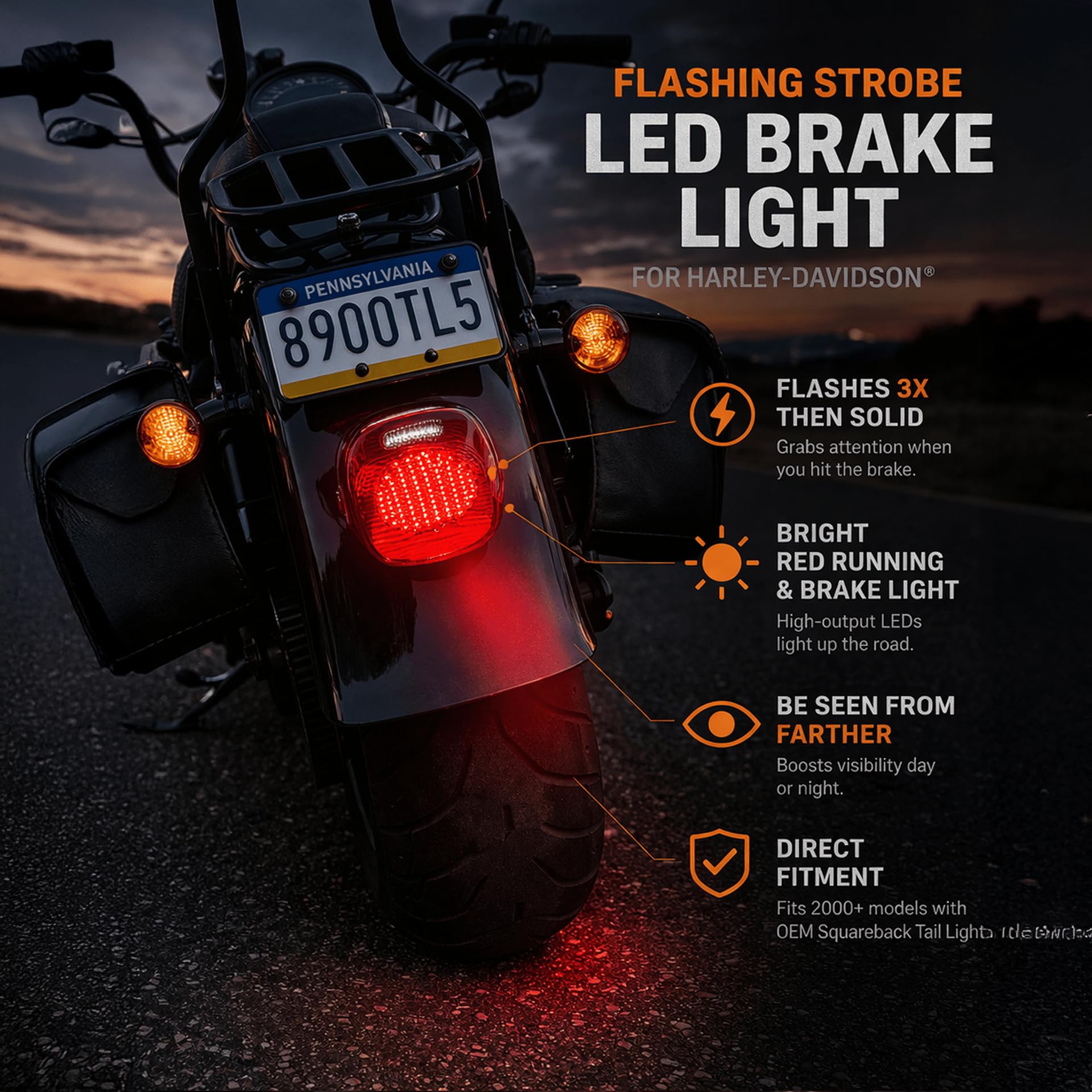 Amazon.com: Eagle Lights Red Strobing LED Tail Light Upgrade for